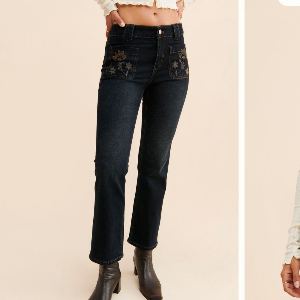 Embroidered jeans from Anthropologie